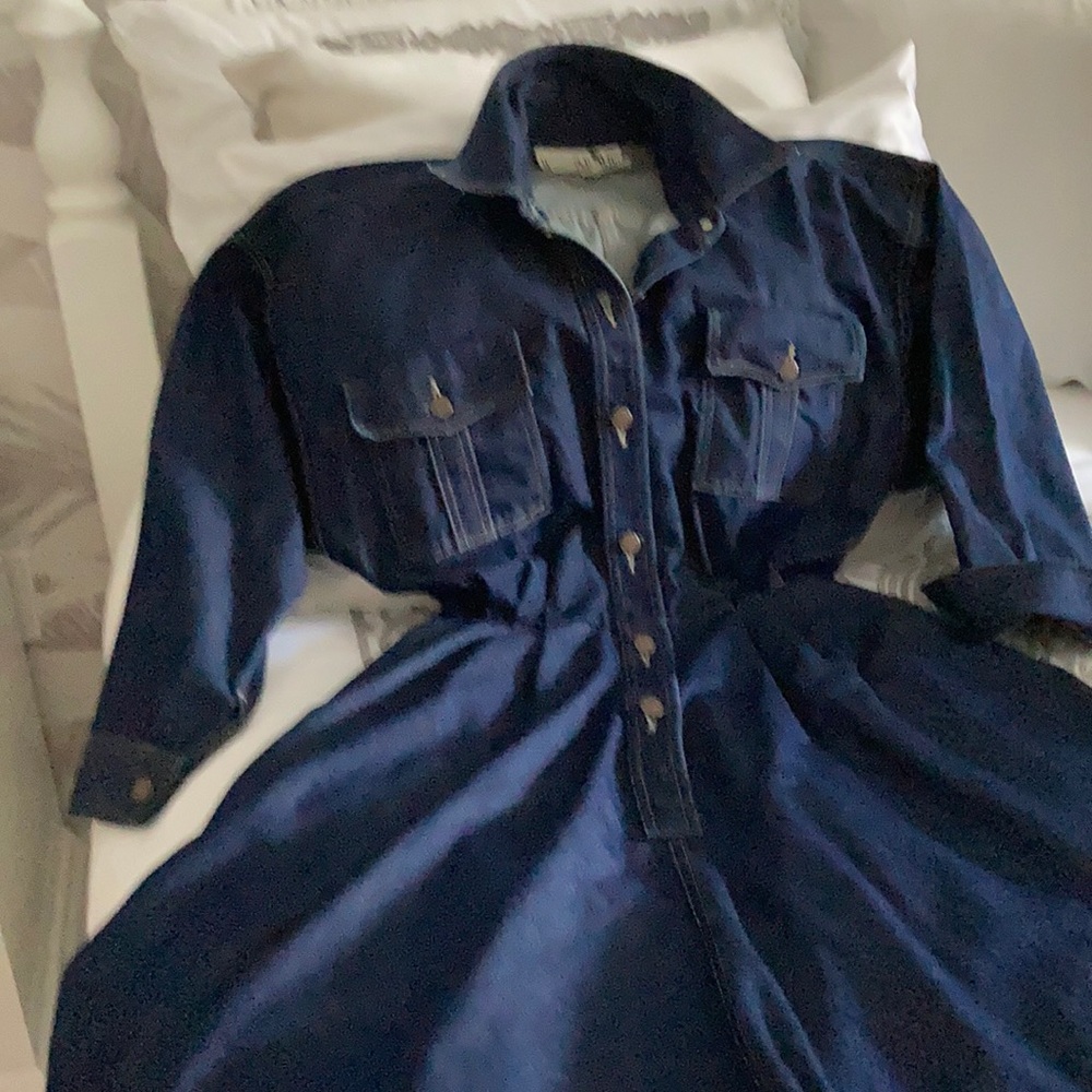 Norma Kamali vintage denim dress